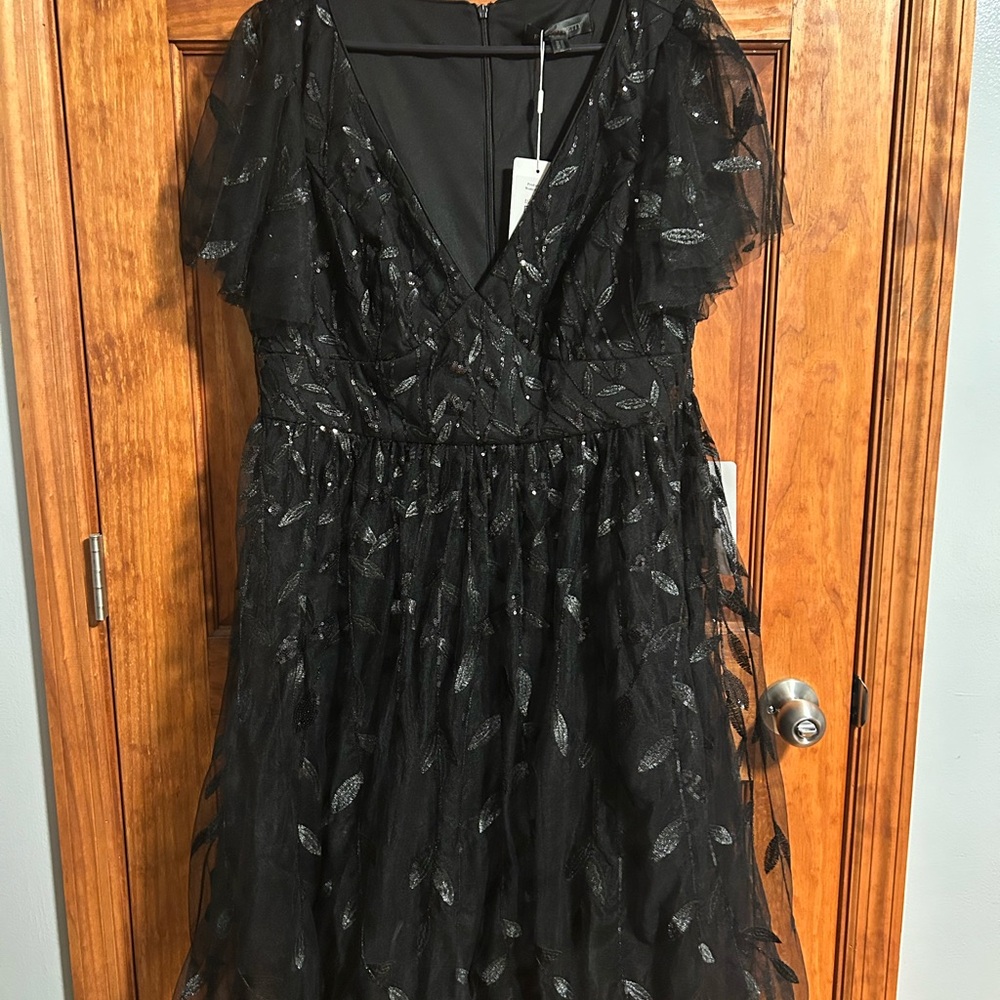 Ever Pretty Black Dress with Silver Accents